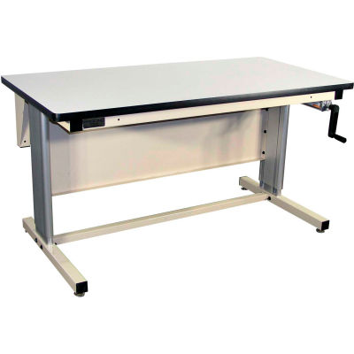 Pro-Line 60 X 30 EL6030ESD-H11 Ergoline Hand Crank Height Adjustable Workbench ESD Laminate Top