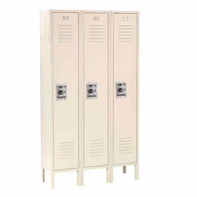 Infinity™ Locker Single Tier 12x15x60 3 Door Ready To Assemble Tan