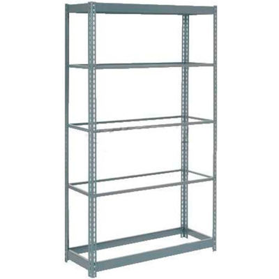 Global Industrial™ Heavy Duty Shelving 48"W x 12"D x 96"H With 5 Shelves - No Deck - Gray
