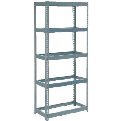 Global Industrial Extra Heavy Duty Shelving 36"W x 12"D x 60"H With 5 Shelves, No Deck, Gray