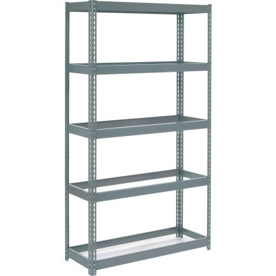 Extra Heavy Duty Shelving 48"W x 12"D x 60"H With 5 Shelves - No Deck - Gray
