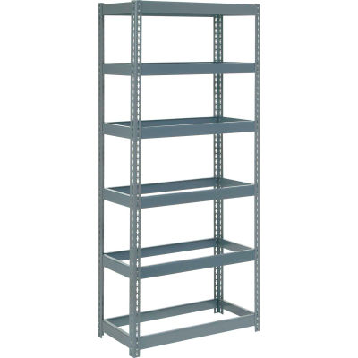 Global Industrial™ Extra Heavy Duty Shelving 36"W x 24"D x 60"H With 6 Shelves, No Deck, Gray
