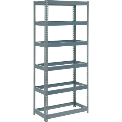 Global Industrial Extra Heavy Duty Shelving 36"W x 24"D x 60"H With 6 Shelves, No Deck, Gray