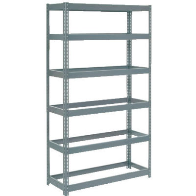 Global Industrial Extra Heavy Duty Shelving 48"W x 12"D x 60"H With 6 Shelves, No Deck, Gray