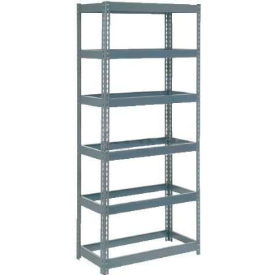 Global Industrial Extra Heavy Duty Shelving 36"W x 18"D x 84"H With 6 Shelves, No Deck, Gray
