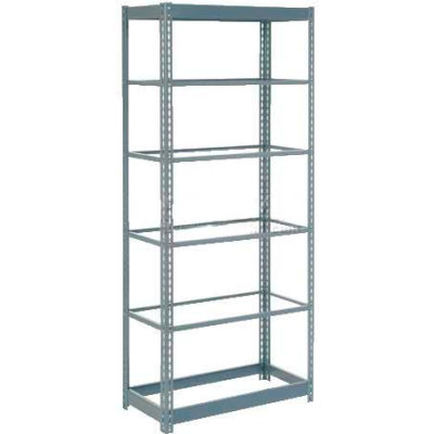 Global Industrial™ Heavy Duty Shelving 36"W x 18"D x 96"H With 6 Shelves - No Deck - Gray