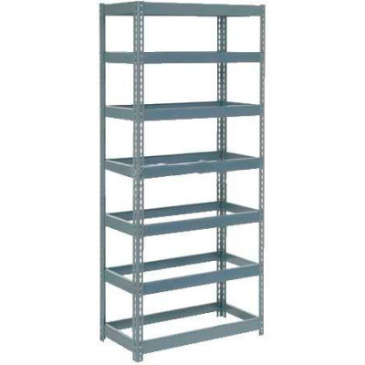 Global Industrial Extra Heavy Duty Shelving 36"W x 18"D x 96"H With 7 Shelves, No Deck, Gray