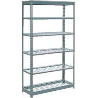 Global Industrial™ Heavy Duty Shelving 48"W x 24"D x 96"H With 6 Shelves - Wire Deck - Gray
