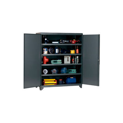 Heavy Duty Storage Cabinet with Reinforced Shelves 60x24x76-3/4