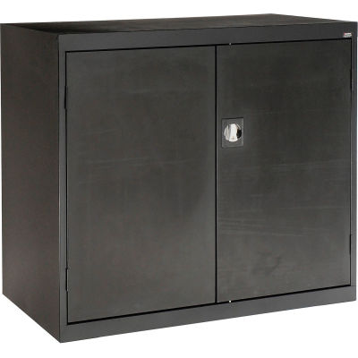Sandusky Elite Series Counter Height Storage Cabinet EA2R462442 - 46x24x42, Black