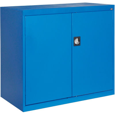 Sandusky Elite Series Counter Height Storage Cabinet EA2R462442 - 46x24x42, Blue