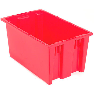 Stacking & Nesting Totes - Shipping SNT185 No Lid 18 x 11 x 9, Red - Pkg Qty 6