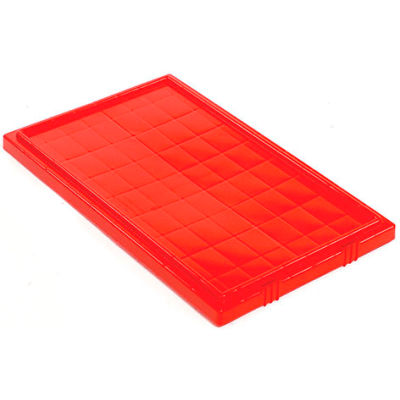 Lid LID181 for Stacking & Nesting Totes - Shipping SNT180, SNT185, Red - Pkg Qty 6