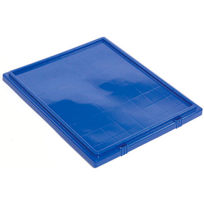 Lid LID231 for Plastic Shipping Containers - Stackable & Nesting SNT225, SNT230, Blue - Pkg Qty 3