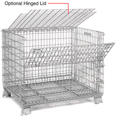32 X 40 Folding Wire Container Accessory Lid-Hinged