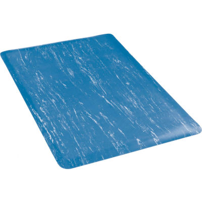 Marbleized Top Mat, 48" W Full Roll 60 Ft., Blue