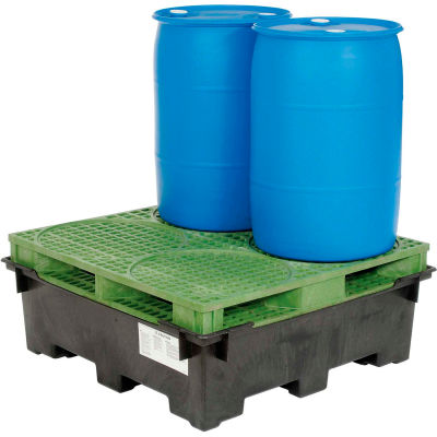 Global Industrial™ Spill Containment Sump with Plastic Drum Pallet