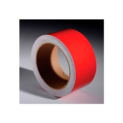 INCOM® Safety Tape Reflective Solid Red, 2"W x 30'L, 1 Roll