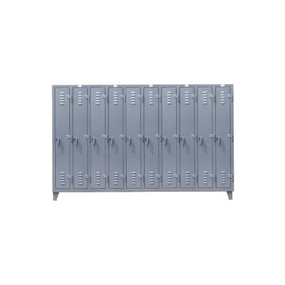 Strong Hold® Heavy Duty Slim-Line Locker 106-18-1TSL - Single Tier 122x18x78 10 Door