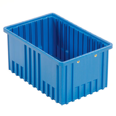 Global Industrial Plastic Dividable Grid Container - DG92080,16-1/2"L x 10-7/8"W x 8"H, Blue - Pkg Qty 8