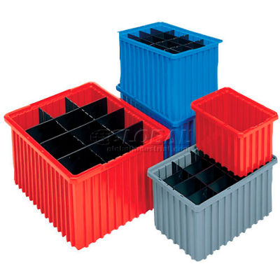 Akro-Mils Akro-Grid Dividable Container 33166 16-1/2 x 10-7/8 x 6 Red - Pkg Qty 8