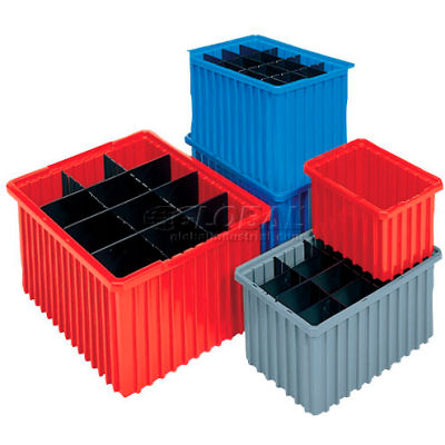 Akro-Mils Akro-Grid Dividable Container 33168 16-1/2 x 10-7/8 x 8 Red - Pkg Qty 6