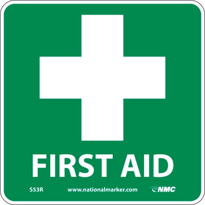 Graphic Facility Signs - First Aid - Plastic 7x7