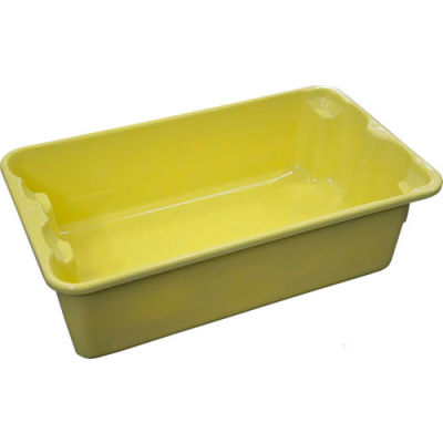 Molded Fiberglass Nest and Stack Tote 780208 - 17-7/8" x10"-5/8" x 5" Yellow - Pkg Qty 10