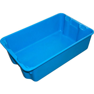 Molded Fiberglass Nest and Stack Tote 780308 - 19-3/4" x 12-1/2" x 6" Blue - Pkg Qty 10