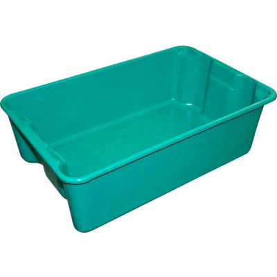 Molded Fiberglass Nest and Stack Tote 780308 - 19-3/4" x 12-1/2" x 6" Green - Pkg Qty 10
