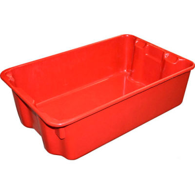 Molded Fiberglass Nest and Stack Tote 780308 - 19-3/4" x 12-1/2" x 6" Red - Pkg Qty 10