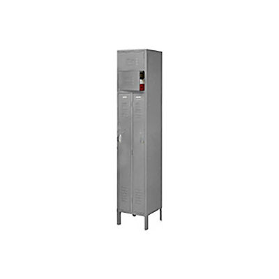 Penco® Vanguard 2 Person Locker, 15"Wx21"Dx72"H, Gray, Unassembled