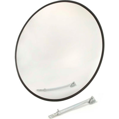 Round Acrylic Convex Mirror, Outdoor, 18" Dia., 160° Viewing Angle