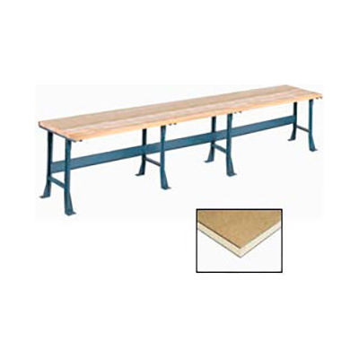 Global Industrial™ Production Workbench w/ Shop Top Square Edge, 180"W x 36"D, Gray
