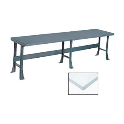 Global Industrial Production Workbench w/ Laminate Square Edge Top, 144"W x 36"D, Gray