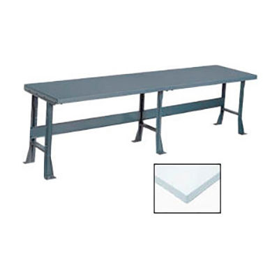 Global Industrial Production Workbench w/ Laminate Square Edge Top, 96"W x 36"D, Gray