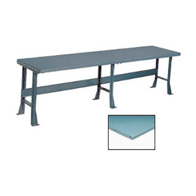 Global Industrial Production Workbench w/ Steel Square Edge Top, 120"W x 30"D, Gray