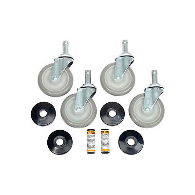 Nexel® Stem Casters Set of (4) 5" Polyurethane Wheel 1200 Lb. Capacity