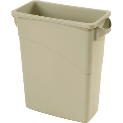 Rubbermaid® Slim Jim® 1971259 Recycling Container, 16 Gallon - Beige