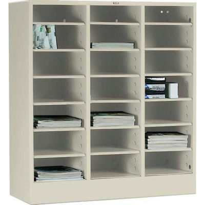 Tennsco Literature Organizer Cabinet 4075-CPY - 21 Openning Letter Size - Champagne Putty