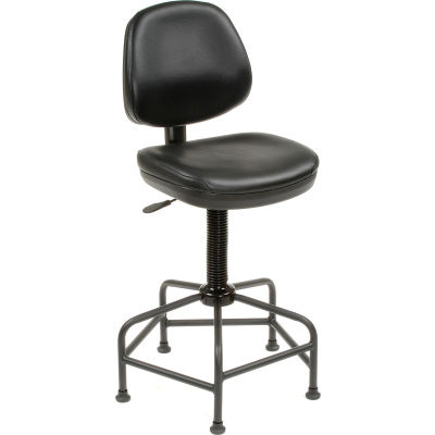Interion® Antimicrobial Shop Stool, Black