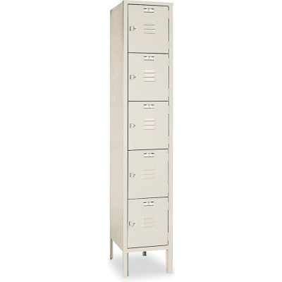 Lockers | Lyon | Lyon Locker PP5322SU Five Tier 15x15x12 1-Wide Hasp ...