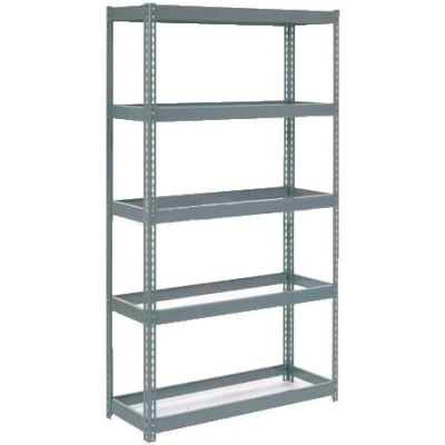 Global Industrial Extra Heavy Duty Shelving 48"W x 12"D x 96"H With 5 Shelves, No Deck, Gray