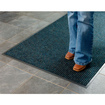 Apache Mills Brush & Clean™ Entrance Mat 3/8" Thick 3' x Up to 60' Navy Blue