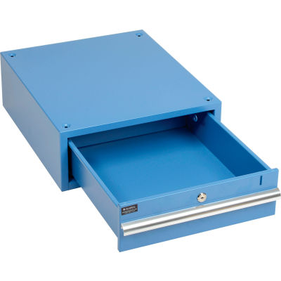 Global Industrial™ Steel Drawer W/ Cylinder Lock, 17-1/4"W x 20"D, Blue