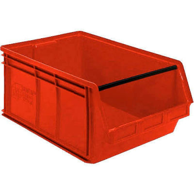 Quantum Plastic Magnum Stacking Bin, 18"W x 20"D x 12"H, Red
