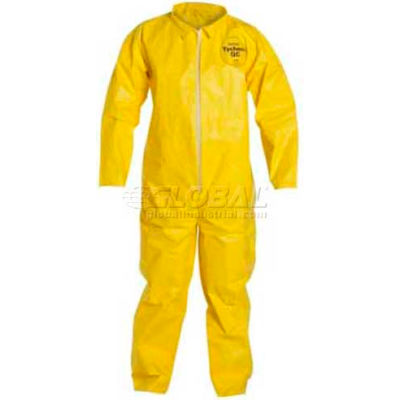 Dupont™Tychem® QC Disposable Coverall with Open Ended Wrists/Ankles, L, 12/Case