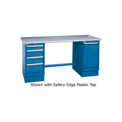 60 x 30 Maple Square Edge 4 Drawer & Cabinet Workbench