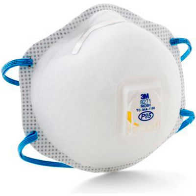 3M™ 8271 P95 Disposable Respirator w/ Exhalation Valve, 10/Box