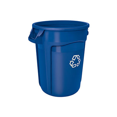 Rubbermaid® Brute 2632-73 Round Recycling Container, 32 Gallon - Blue